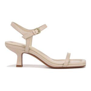$330 Vince Coco Ankle Strap Sandal BIRCHSAND LEATHER SQUARE TOE 9 (MG3)